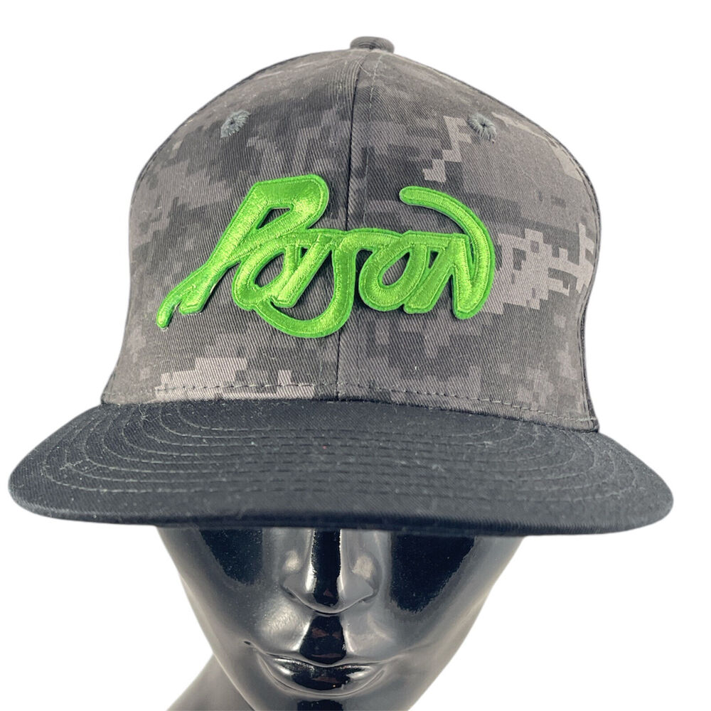 Poison Rock Band Camo Trucker Hat Cap Tour Glam Metal Retro Snapback